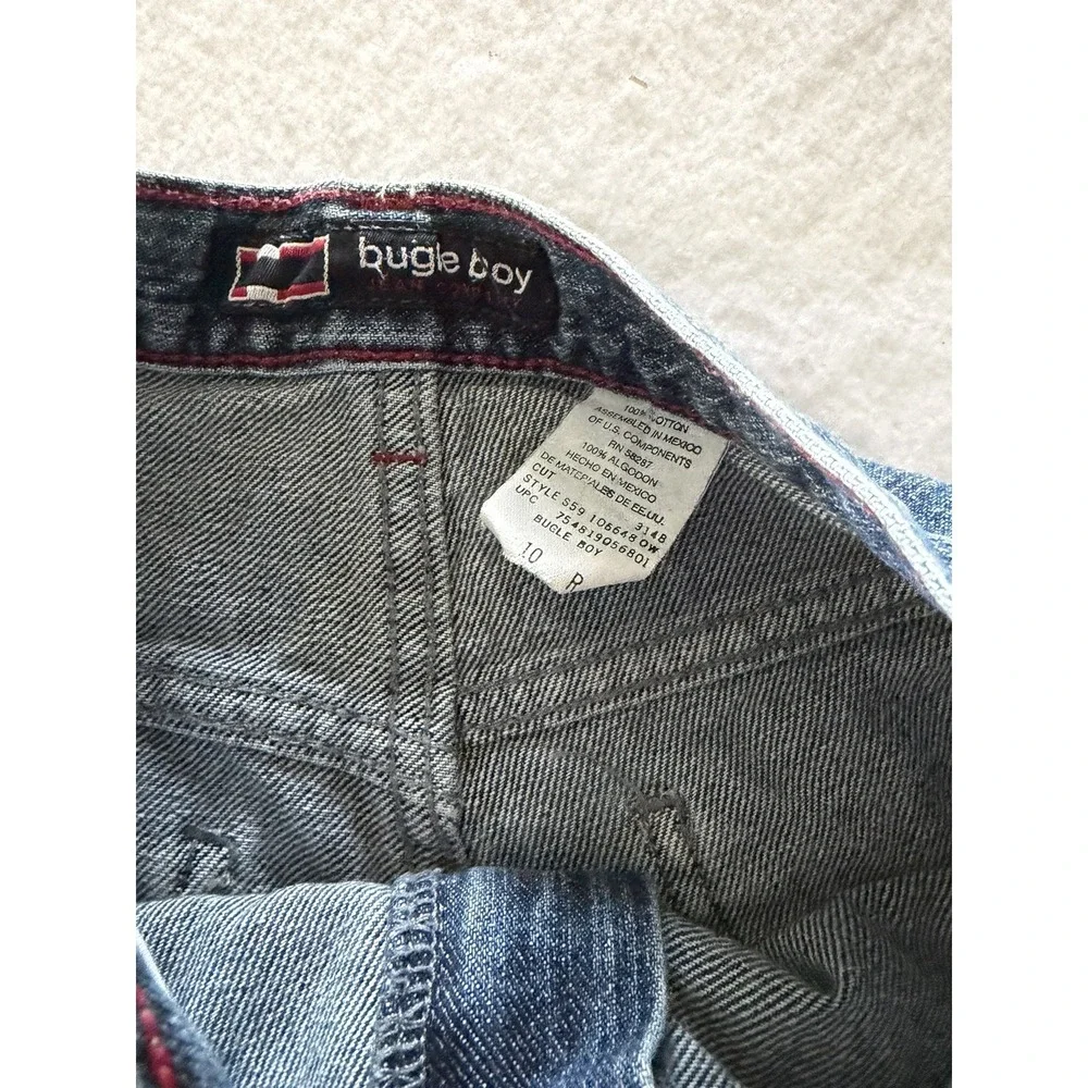 Vintage  Bugle Boy Blue Denim Cargo Carpenter  Style 90's Boys Size 10R